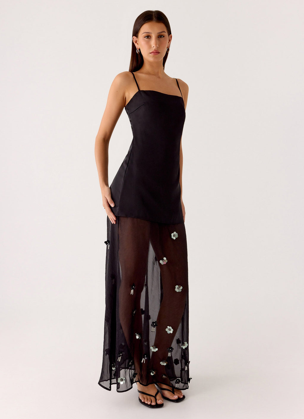 Jesiah Embellished Maxi Dress - Black