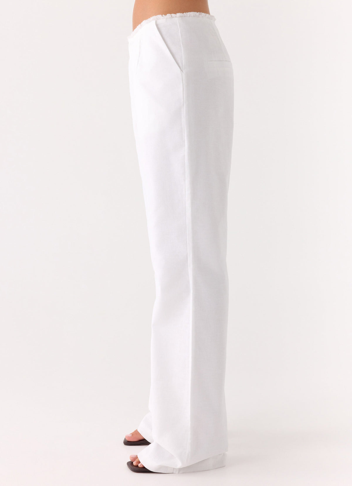 Josephina Linen Pant - White