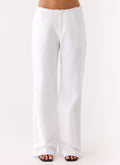 Josephina Linen Pant - White