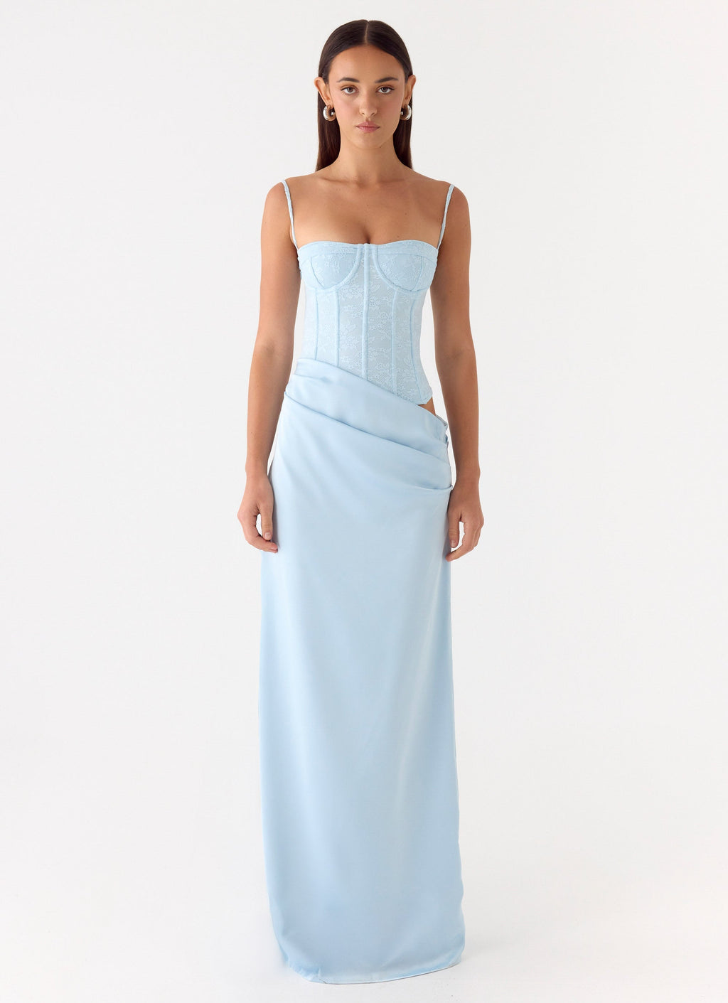 Kalila Corset Maxi Dress - Blue