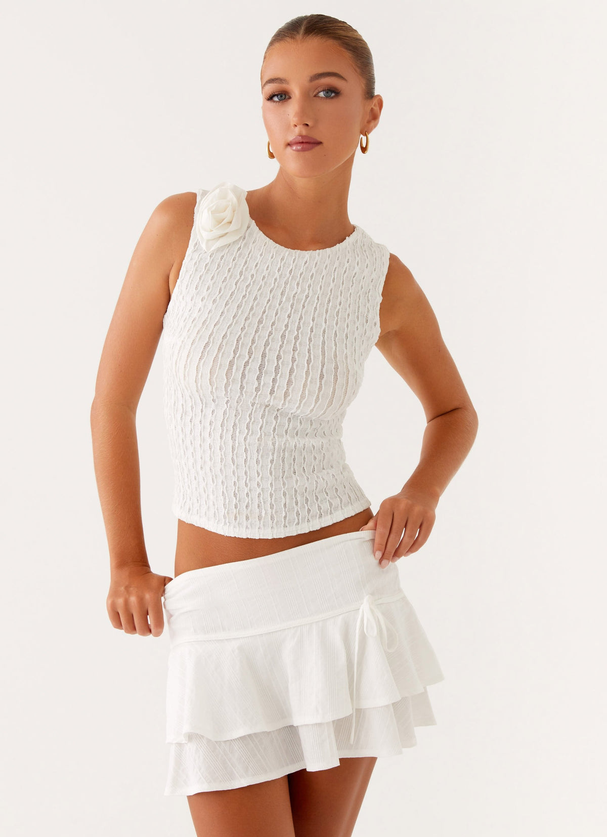 Lisbon Mini Skirt - White