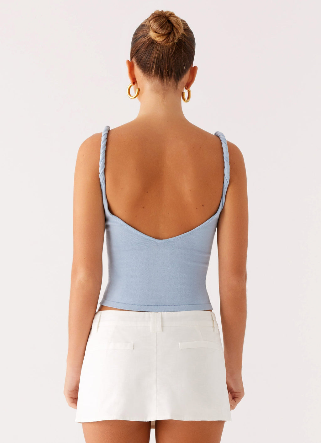 On Trend Linen Mini Skort - White
