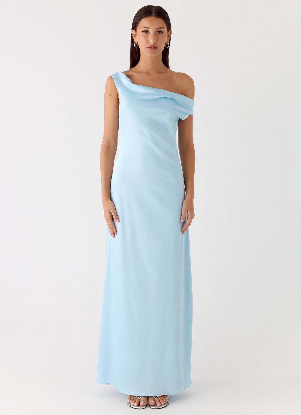 Palm Royal Maxi Dress - Ice Blue